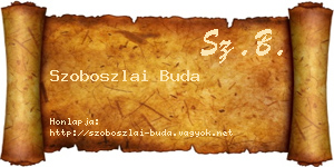 Szoboszlai Buda névjegykártya